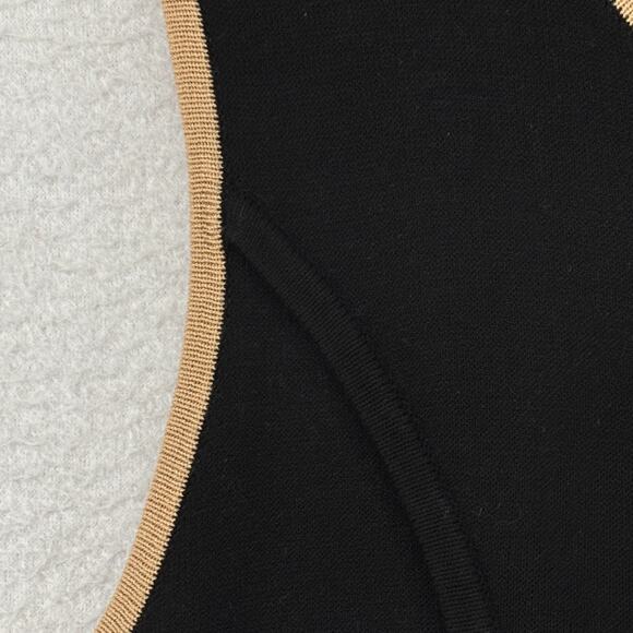 TALBOTS Dress X Sweater Knit Sleeveless Back Zip Scoop Neck Viscose Blend Black - Picture 6 of 13